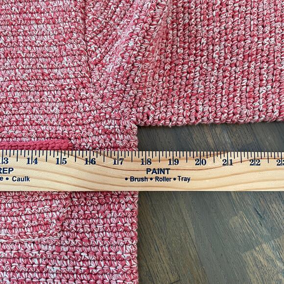 Boden Pink/Coral Knit Cardigan Jacket Women’s 8 Tweed Style Cotton Preppy Chic - Picture 10 of 11